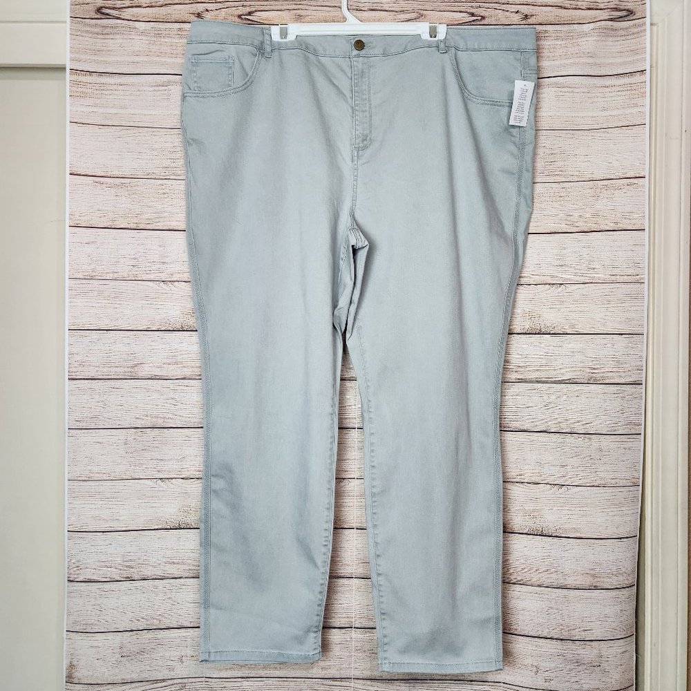 New With Tags LOGO by Lori Goldstein Women's Plus Size 28W Gray Jeans Skinny